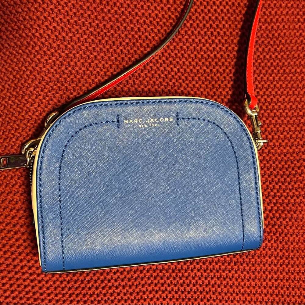 Marc Jacobs Royal Blue and Cream Half-Moon Crossbody